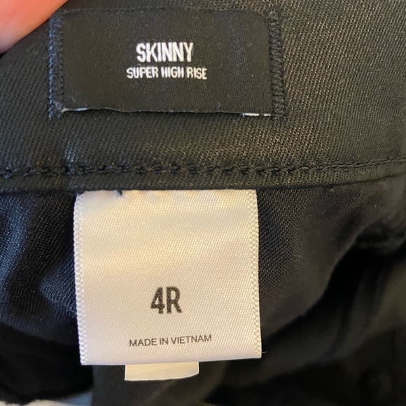 EXPRESS High Waisted Black Coated Skinny Jeans - Picture 3 of 7